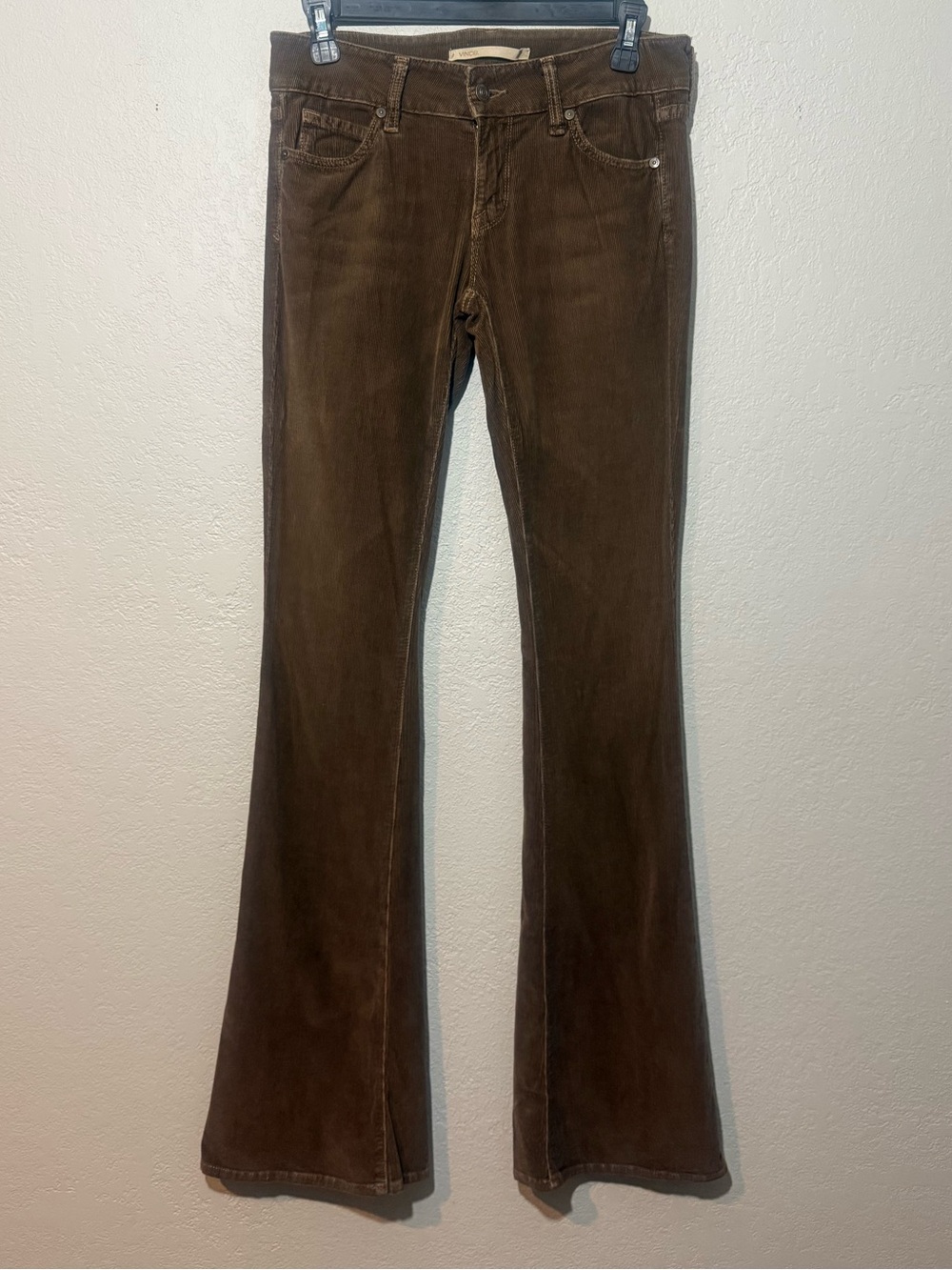 Vince- Boho, Western, Neutral, Brown Corduroy, Low Rise, Flared Pants Size 27